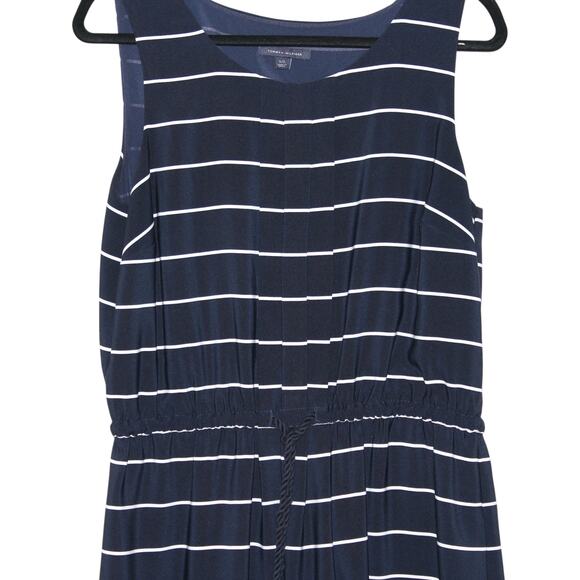 Tommy Hilfiger Blue/Red Sleeveless Long Dress Large - Picture 2 of 7